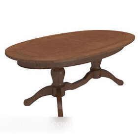 Amerikanischer ovaler Tisch 3D-Modell