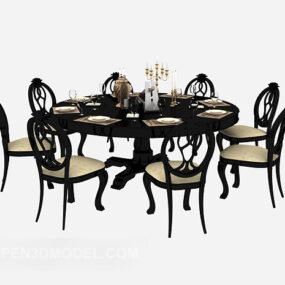 American Party Table Chairs 3d model