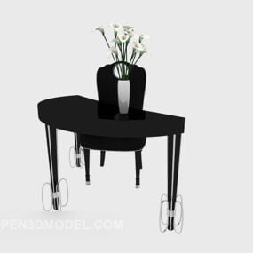 American Black Table Chair Sets 3d model