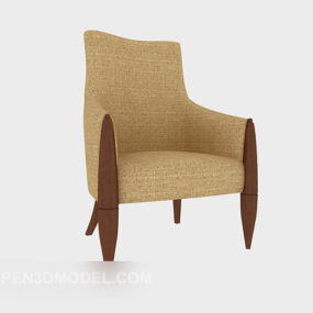 3д модель американского винтажного коричневого односпального дивана