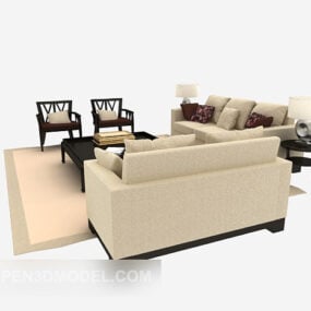 Τρισδιάστατο μοντέλο αμερικανικού καναπέ σπιτιού
