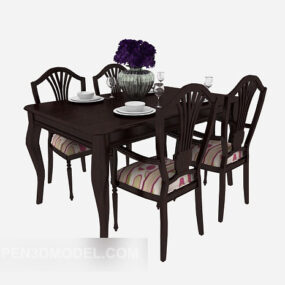American Home Four-person Dining Table 3d model
