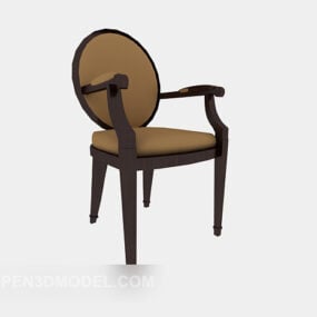 American Home Solid Wood Dining Chair 3d model