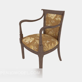 American Luxury Home Dining Chair 3d model