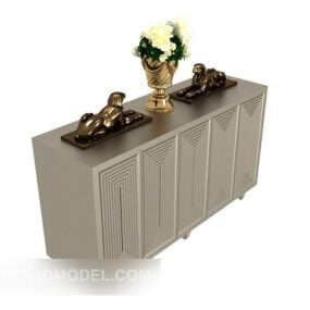 American Minimalist Hall Cabinet 3d model