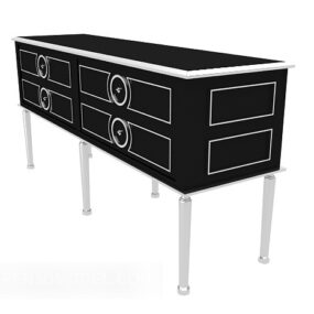 American Minimalist Side Cabinet 3d model