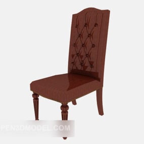 美国红色餐椅3d模型