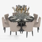 American Round Dining Table Chair