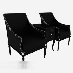 American Single Sofa Chair 3d model