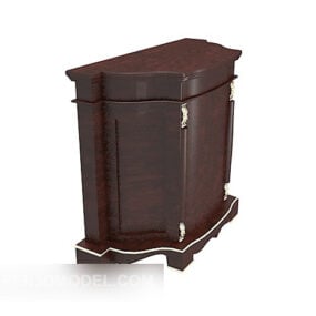 American Solid Wood Cabinet 3d model