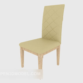 American Solid Wood Dining Chair 3d model