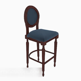 American Solid Wood High Chair 3d model