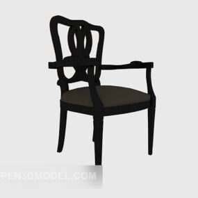 American Solid Wood Home Chair 3d model