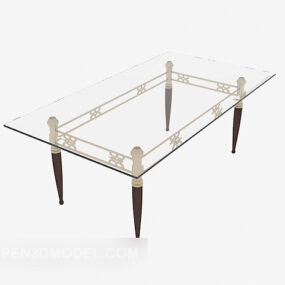 American Style Glass Coffee Table 3d model