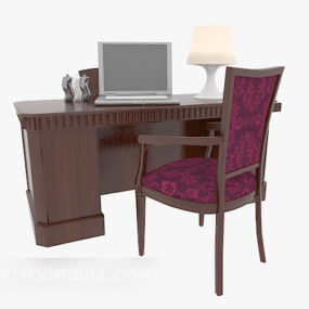 American Style Home Desk 3d model