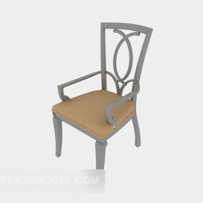 American Style Home Dining Chair 3d model