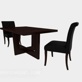 مدل سه بعدی میز صندلی آمریکایی
