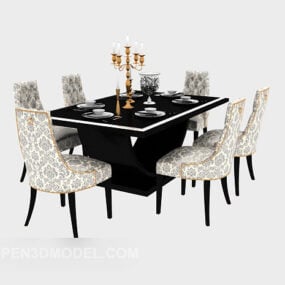 American Table Table Chair 3d model