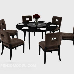 Zestawy krzeseł stołowych amerykańskich Model 3D