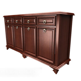 American Traditional Hall Cabinet 3d-modell