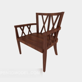 3д модель американского традиционного кресла Relax