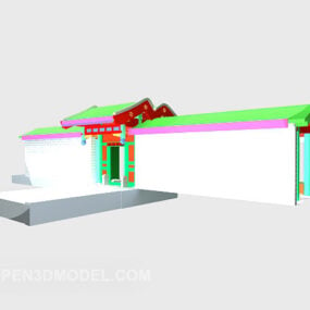 Chinese Ancient Building Gate 3d model