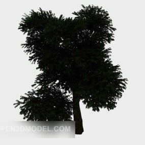 3д модель большого листового дерева