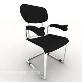 Modelo 3d de cadeira de escritório simples com apoio de braço