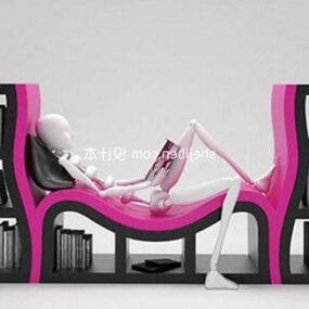 Art Creative Bookshelf Furniture 3d model