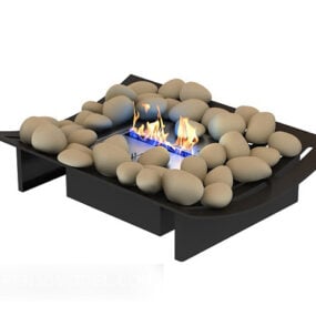 3D-Modell eines Outdoor-Feuerofens