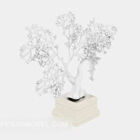 مدل سه بعدی تزئین گلدان شیشه ای مخروطی کاج