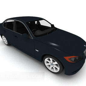 ब्लैक बीएमडब्ल्यू कार 3डी मॉडल