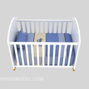 نموذج سرير أطفال ثلاثي الأبعاد