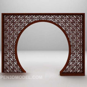 Chinese Background Wall Decoration 3d model