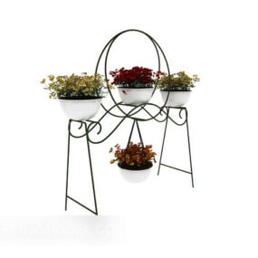 Balkonowy stojak na kwiaty w stylu vintage Model 3D