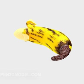 Yellow Old Banana 3d model