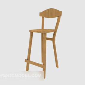صندلی بلند کانتری مدل سه بعدی چوبی
