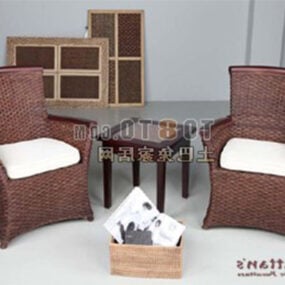 巴里岛藤蔓休闲椅家具3d模型