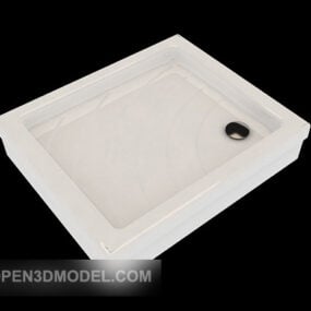 Lavabo da bagno in plastica bianca modello 3d