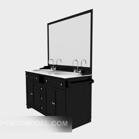 Bath Cabinet Bath Mirror Furniture 3d model