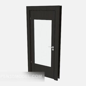 Koupelnové dveře Dřevěné skleněné 3D model