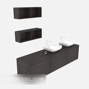 Bathroom Cabinet Structure 3d model