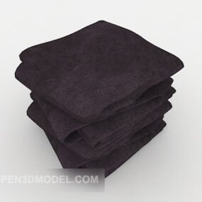 Módní ručník modré textilní 3d model