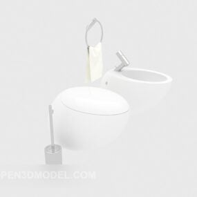 बाथरूम मूत्रालय इकाई 3डी मॉडल