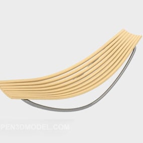 海滩木制躺椅3d模型