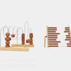 3д модель математической детской игрушки из бисера Abacus