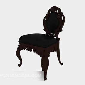 European Armless Sofa Chair 3d model