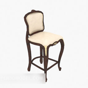 Beautiful Antique Bar Chair 3d model