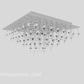 مدل سه بعدی لوستر کریستالی زیبا