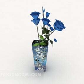 Beautiful Potted Flower Vase Decor 3d model